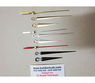Akrep 6,7 cm Yelkovan 10 cm Metal Siyah Gümüş Veya Gold
