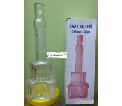 İzmir Saat Kulesi 500 ml 29,5 cm Cam Şişe